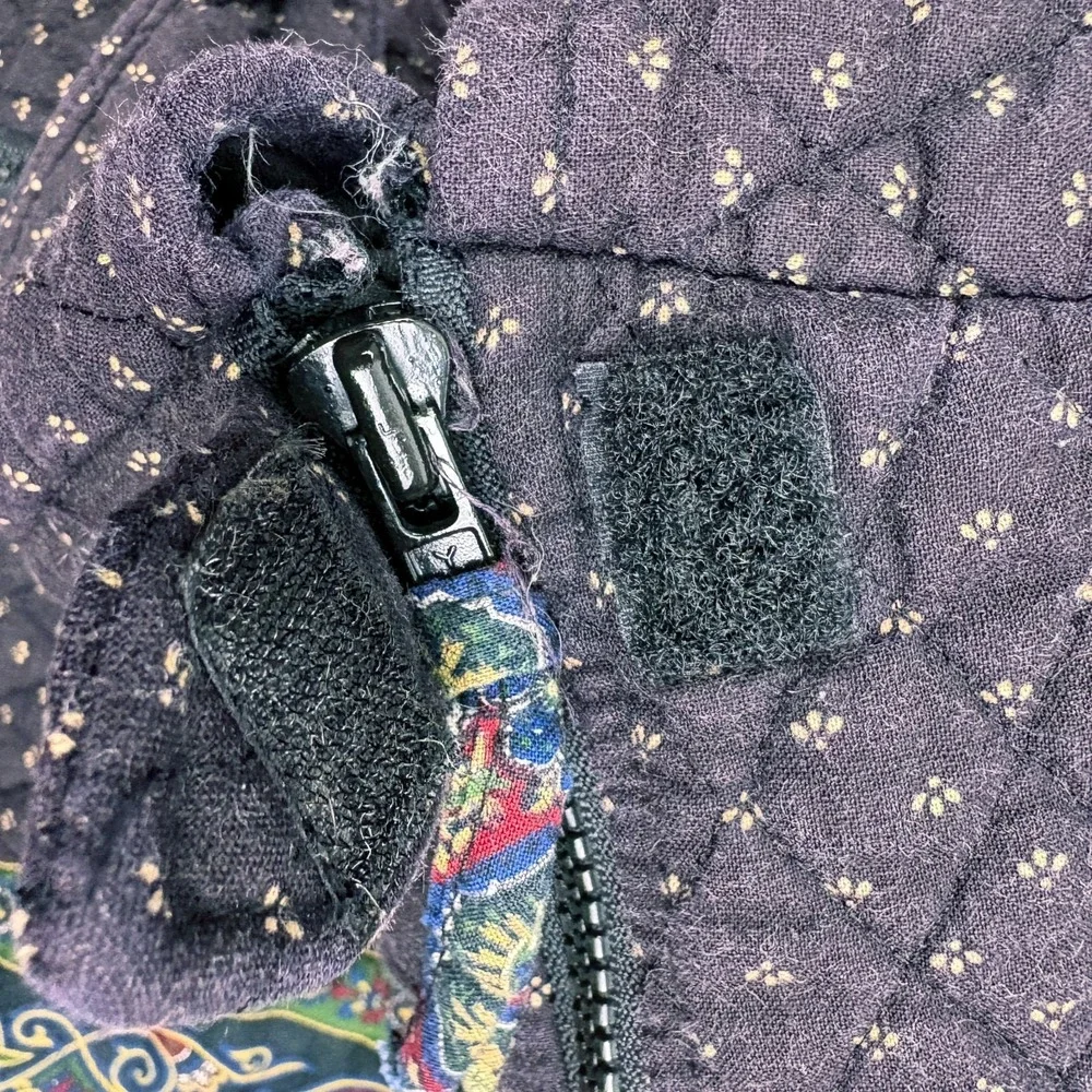 VTG Vera Bradley Garment Bag Indiana Tag Retired Fall of 1990 Black Purple Green